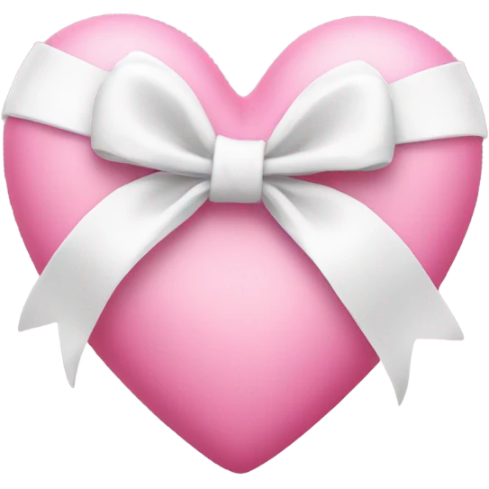 pink heart with white bow emoji