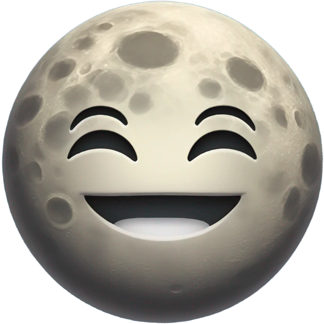 Moon smiling  emoji