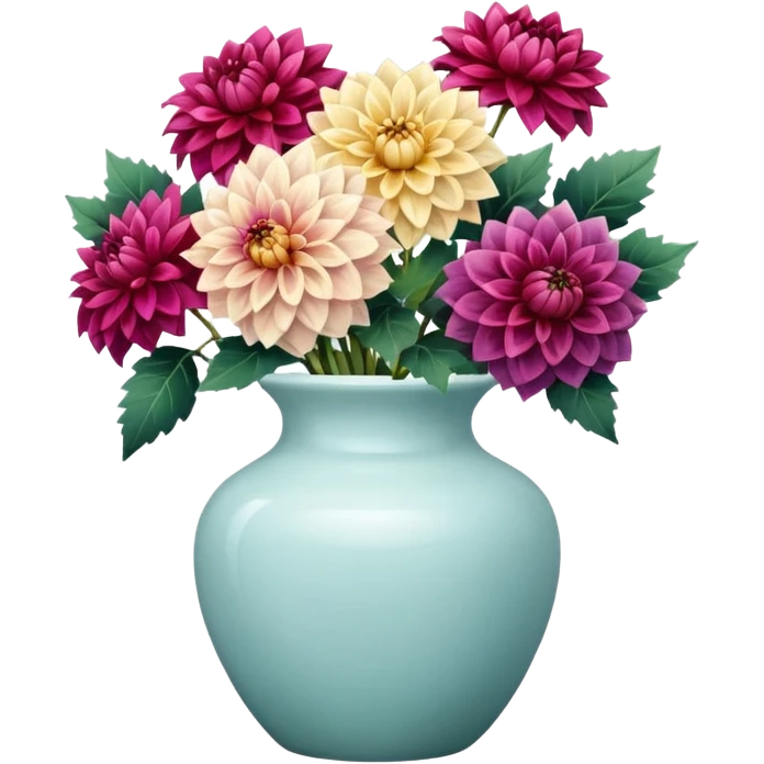 flower vase dahlias  emoji