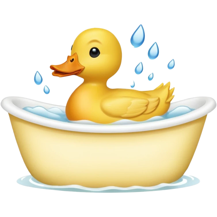 A duck in a bathtub emoji