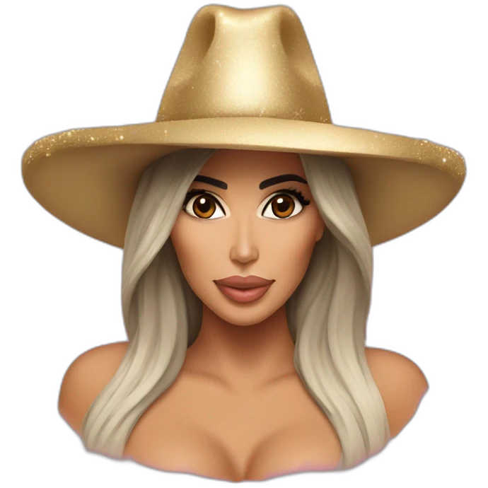 Kim kardashian con sombrero de navidad emoji
