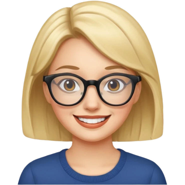 👩 with specs emoji