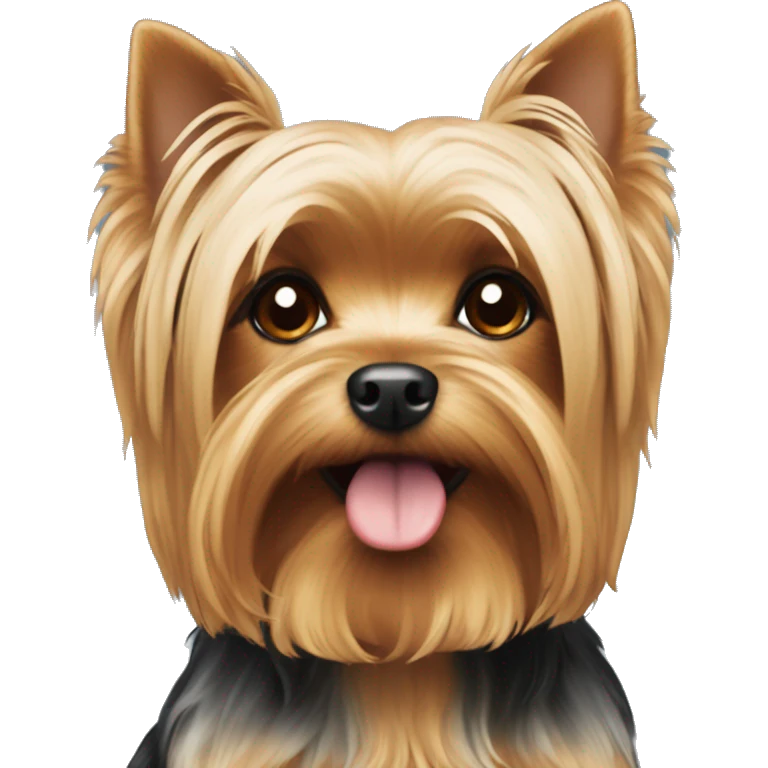 Yorkie with floopy ears emoji