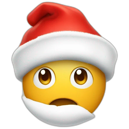 Un corazón con gorro navideño emoji