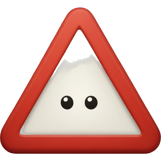 Red alert triangle with exclamation mark emoji