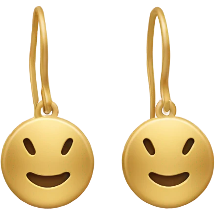 gold Earrings simple and minimal emoji