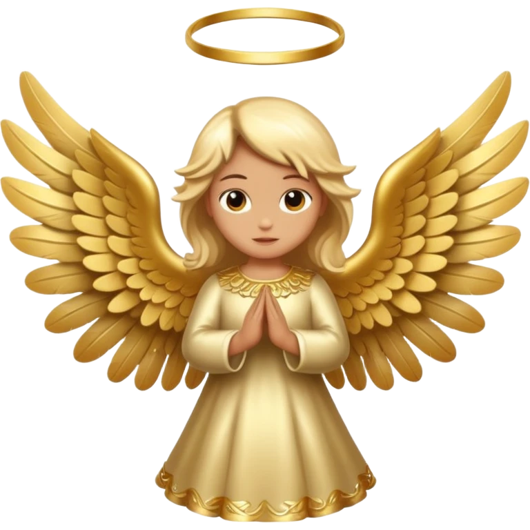 Christmas angle gold emoji