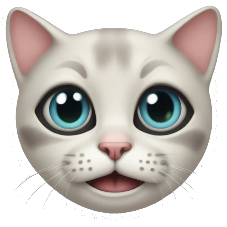 Weird cat scary emoji