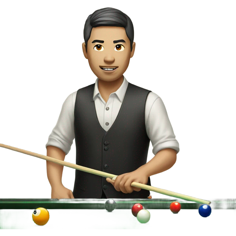asian man playing pool emoji