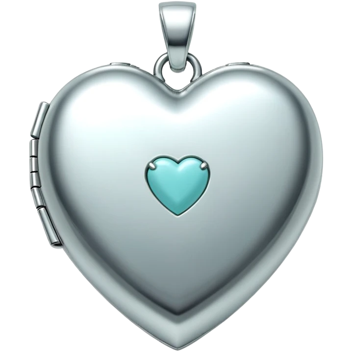 Tiffany co logo silver heart locket  emoji