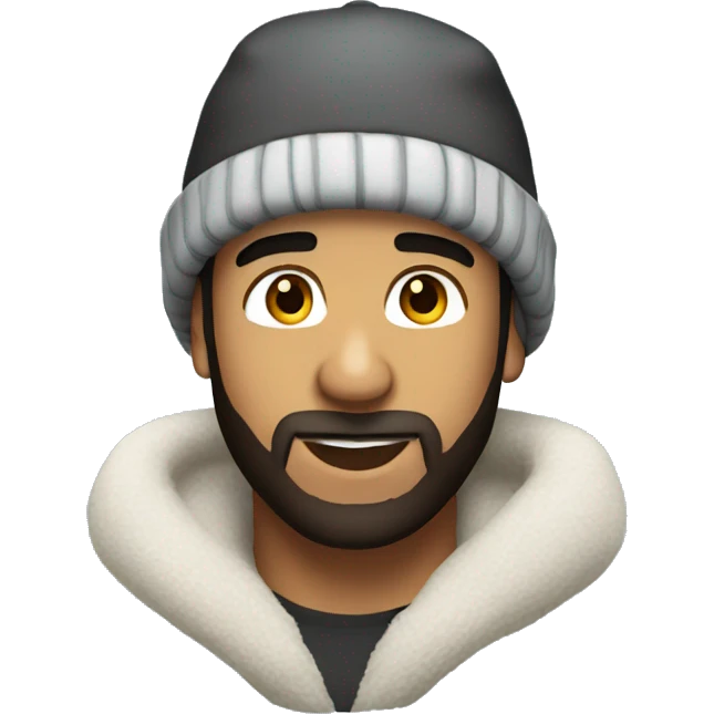 Drake wearing winter hat emoji