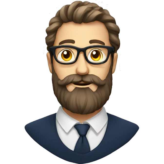 Majestic french bearded person with glasses emoji