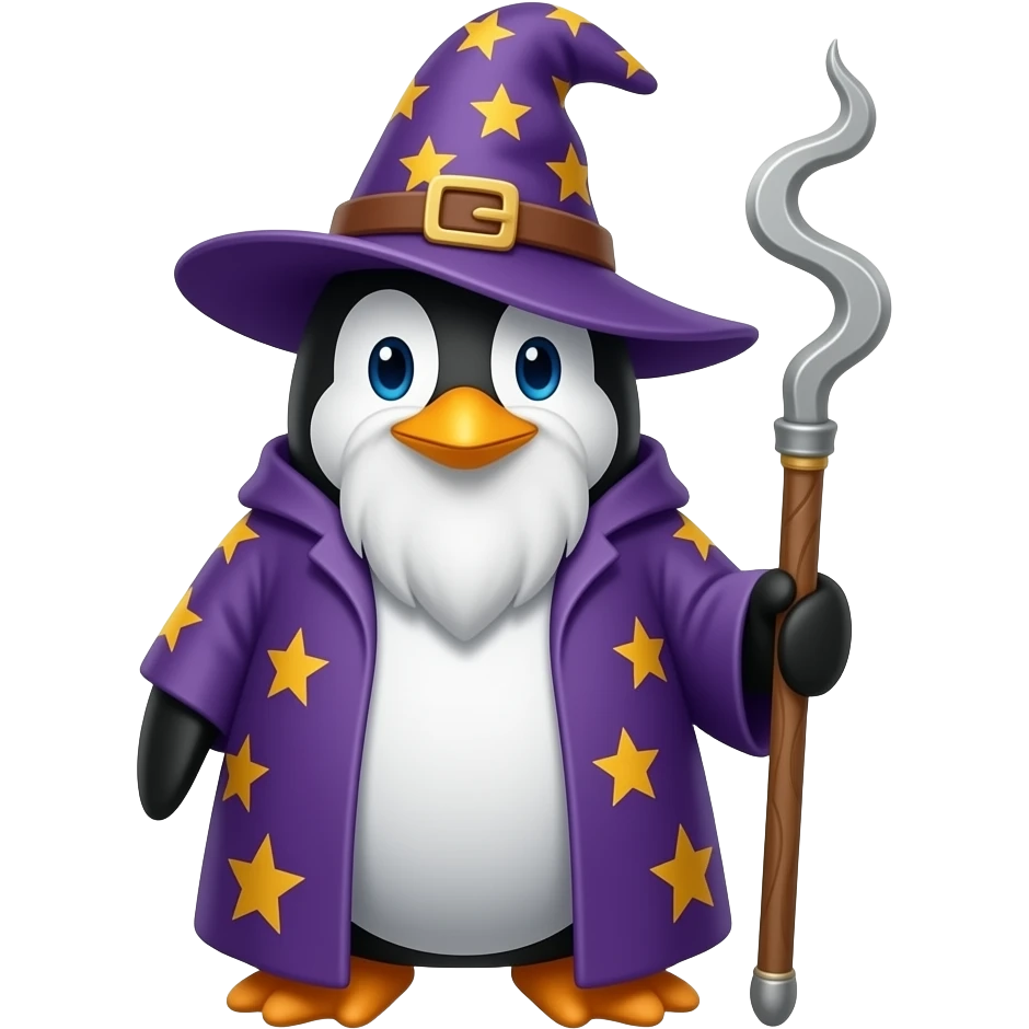 Penguin Wizard emoji