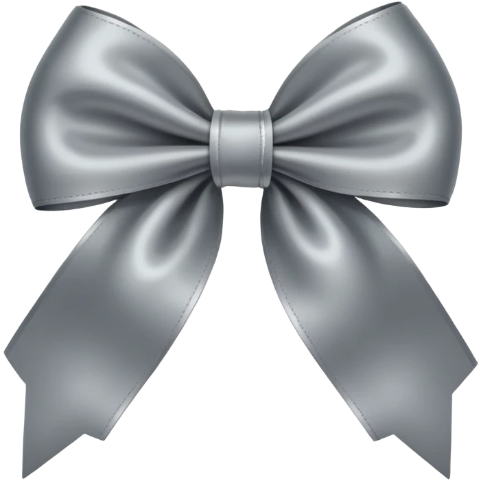 grey satin bow emoji