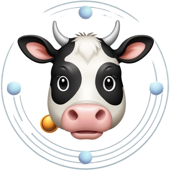 Cartoon cow face with Saturn as its body, the planetary rings circling the middle, and disproportionately large barefoot human feet at the bottom emoji