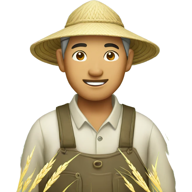 Asian rice farmer emoji