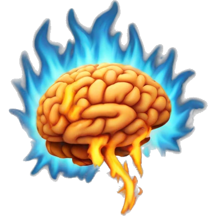 Brain on fire emoji