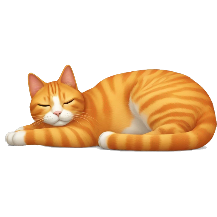 orange cat laying on its back emoji