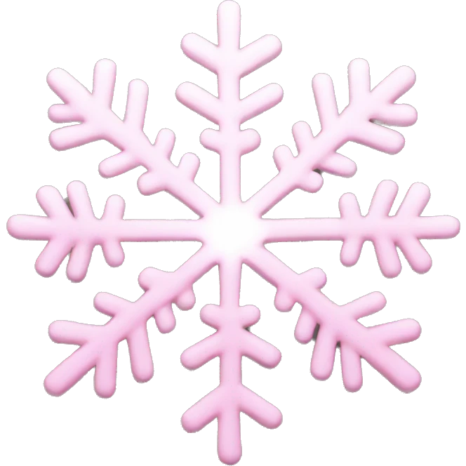 Light Pink snowflake emoji