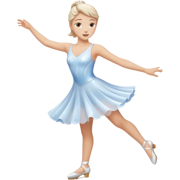 Ice skater twirling emoji