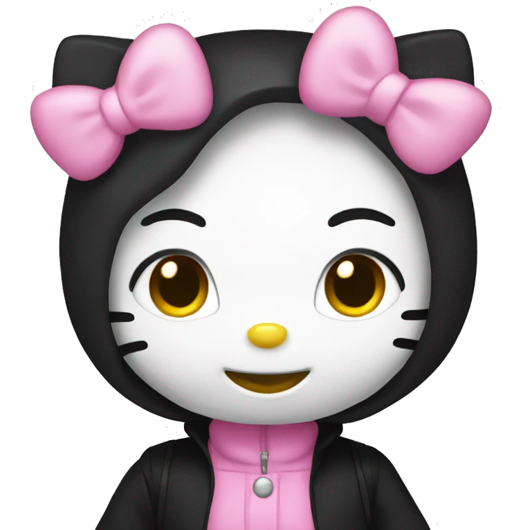 hello kitty black emoji