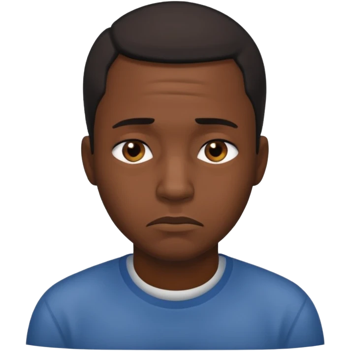Sad black man  emoji