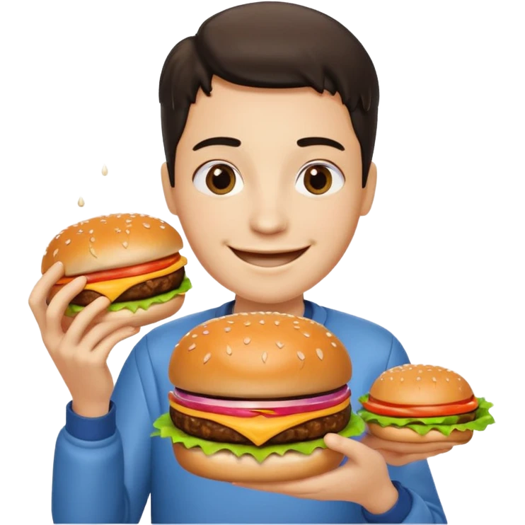 🥺 holding burger emoji