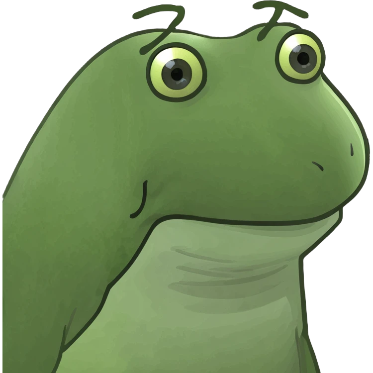group of bufo frogs at a beach birthday party, some holding rocks and Magic the Gathering cards, escape room clues around, birthday frog with long hair in a man bun emoji