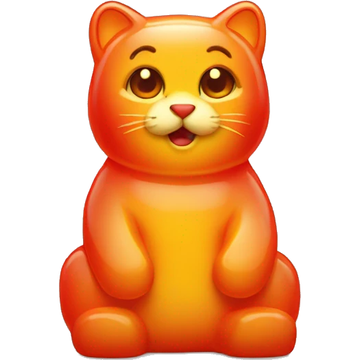 Gummy bear but it's cat emoji