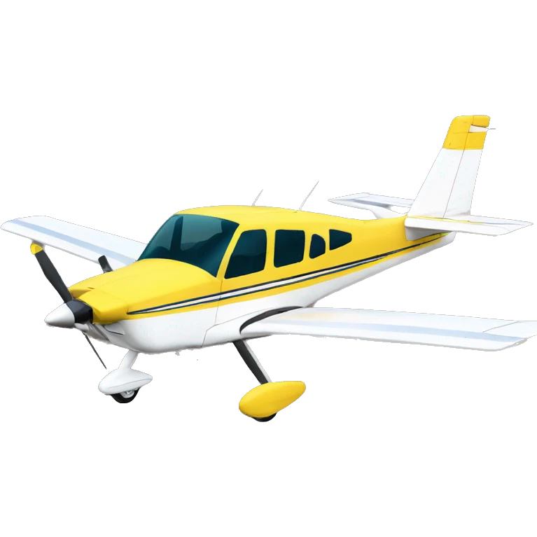 Real airplane cessna modelo 182 yellow emoji