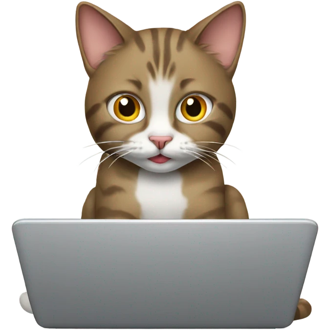 cat using a laptop  emoji