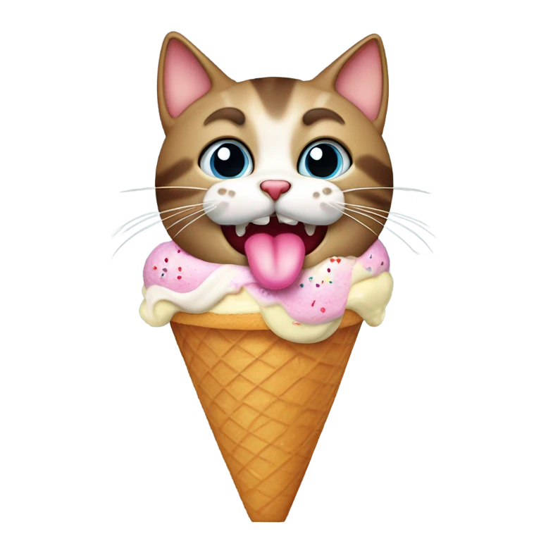 Cat eating ice cream  emoji