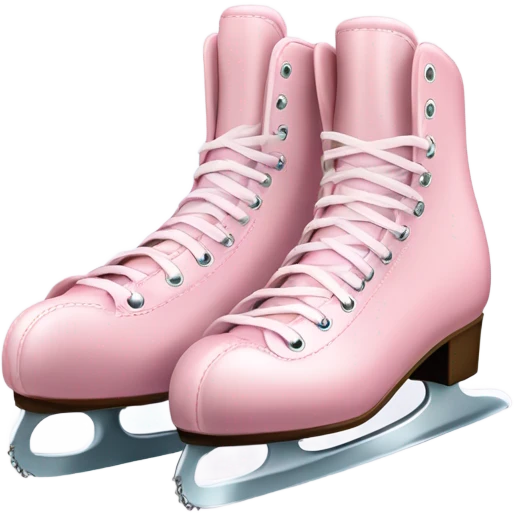 aesthetic pastel pink ice skates emoji