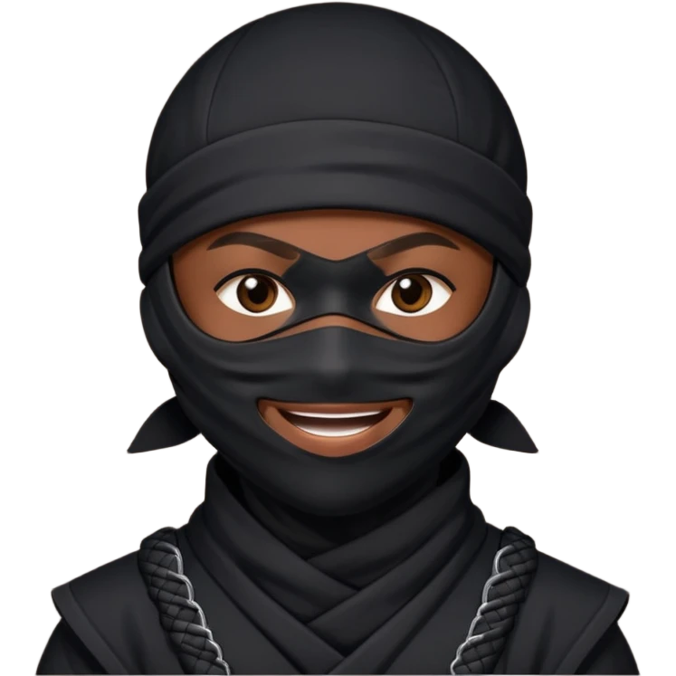 Ninja con ojos de enamorado  emoji