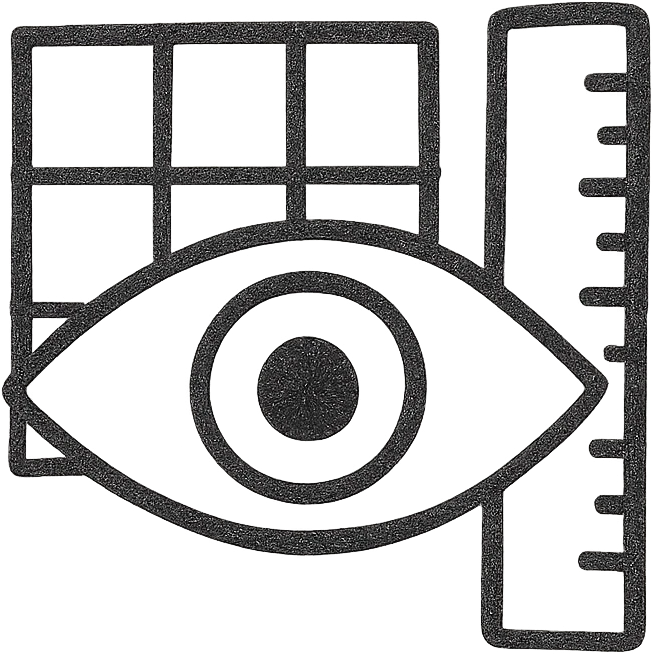  Stylized Eye + Grid + Ruler emoji