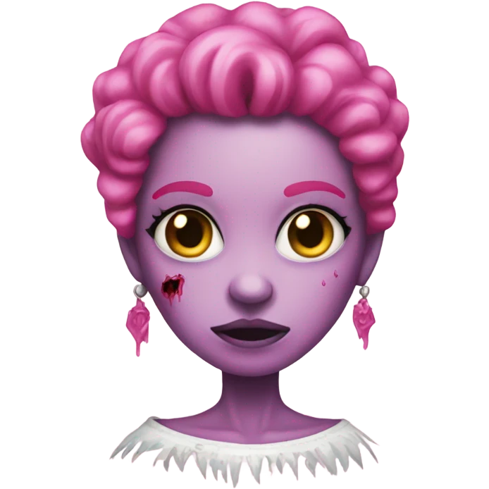 Pink zombie princess emoji