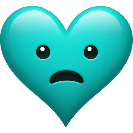 heart in dark cyan colour emoji