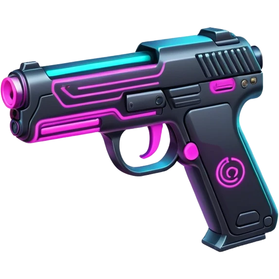 neon cyberpunk style gun emoji