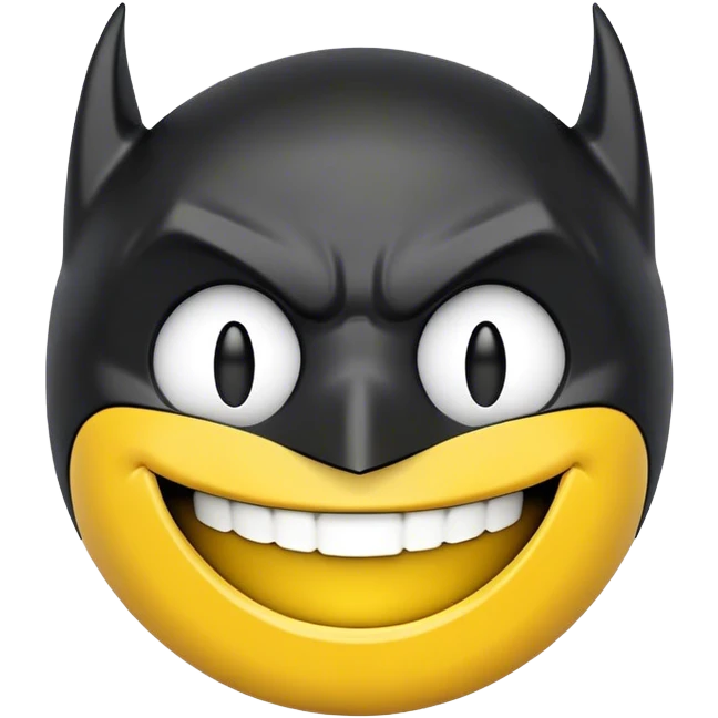 Batman smiley face emoji