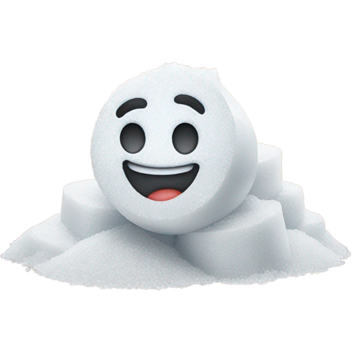happy emoji with a pile of salt emoji