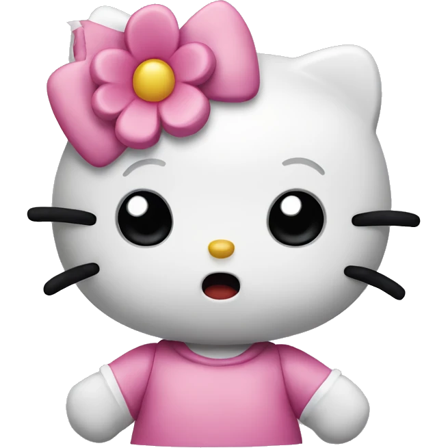 Scared hello kitty emoji
