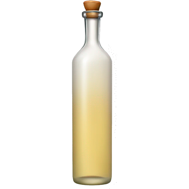 Long cylindrical tequila blanco bottle emoji