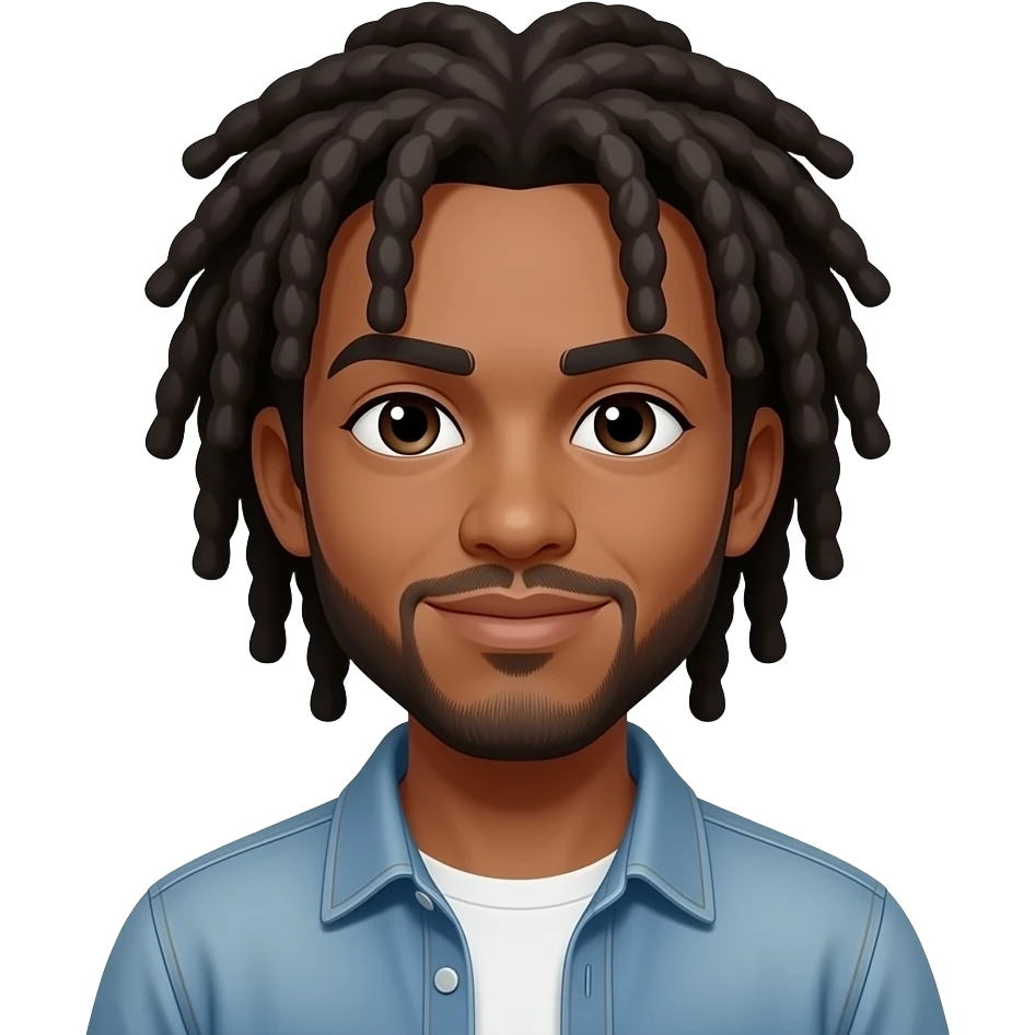 Can you recreate this exact picture but dreads for the hair emoji