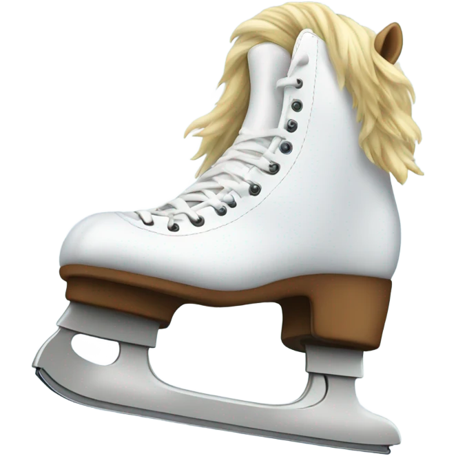 Horse on ice skates emoji