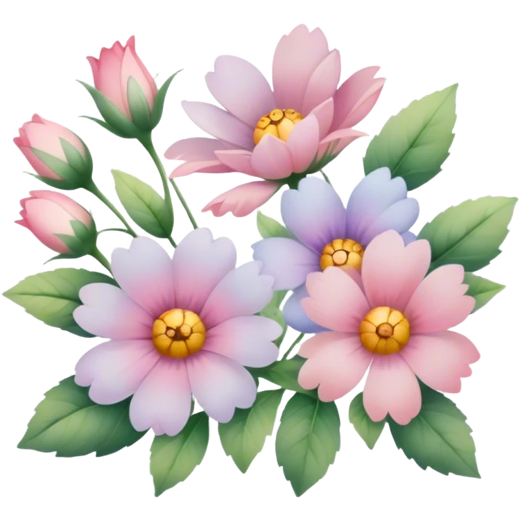 Pastel flowers emoji