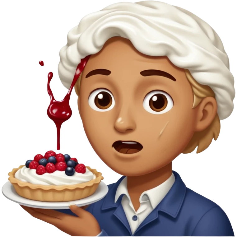 person getting hit in the face with a pie emoji