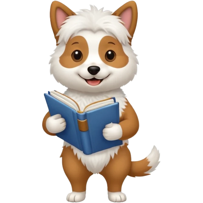 funny dog with full body with diary

 emoji