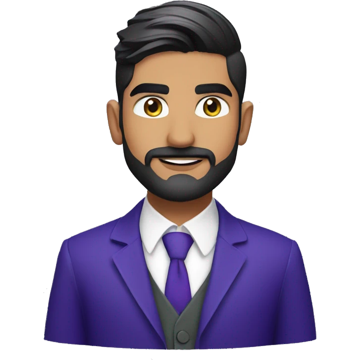 Babar azam in blue and purple color emoji