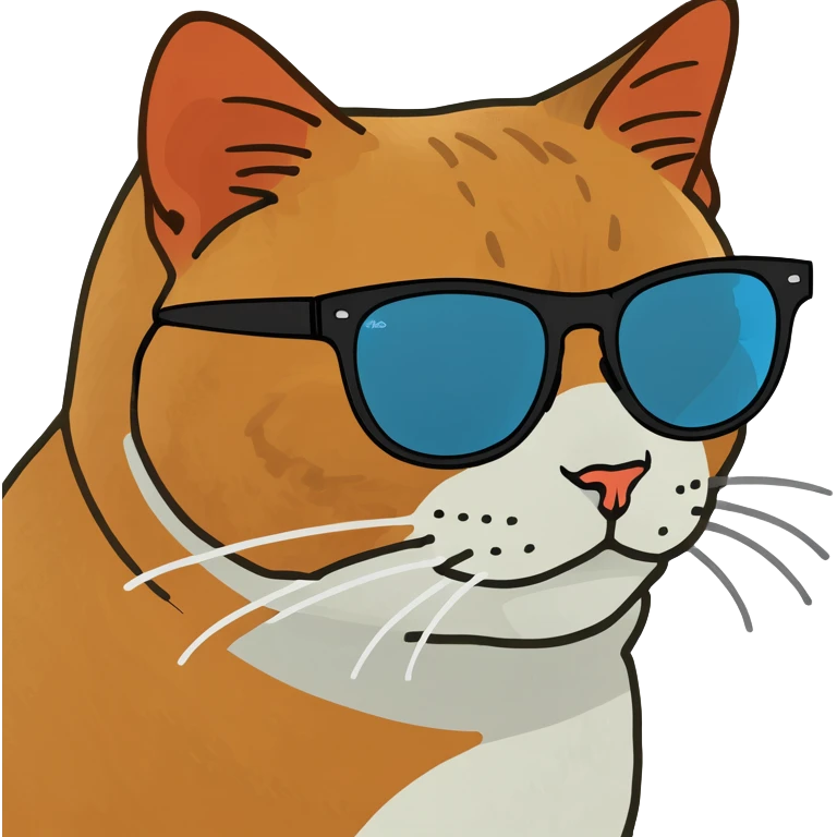 Cat with sunglasses emoji