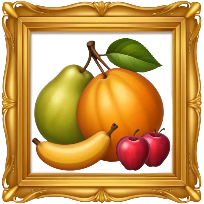 dark still life in a golden frame emoji